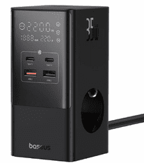 BASEUS polnilna postaja, 6 priključkov 2xAC, 2xUSB, 2xUSB-C, 35W (E00023606113-00)