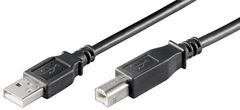MicroConnect Kabel USB A-B 2.0, 1,8m, črn 480Mbps