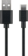MicroConnect Kabel USB C-A 2.0, 1m, črn 480Mbps