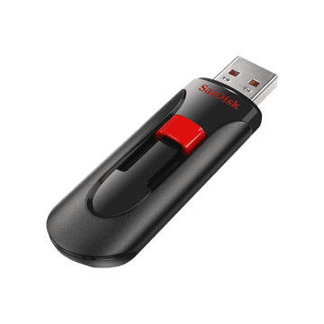 SanDisk Cruzer Glide 128GB USB 2.0 črno-rdeč spominski ključek