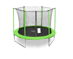 Fun trampolin, z zaščitno mrežo, 305 cm, zelen