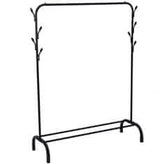 Severno Obešalnik za oblačila, kovinski, enojni, ROCKY I, črn