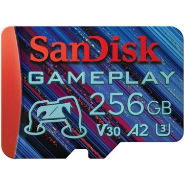 SanDisk GamePlay microSDXC UHS-I Card, 256GB Gaming microSDXC, 190MB/s, 130MB/s W, UHS-I, V30, U3, C