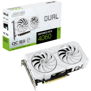 ASUS Grafična kartica GeForce RTX 4060 EVO White OC Edition 8GB GDDR6, PCI-E 4.0