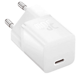BASEUS Mini GaN5 hišni polnilec, 30W, bel (CCGN070502)