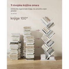 VASAGLE Knjižna omara v obliki drevesa bela