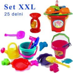 Dohany XXL 25-delni komplet plastičnih igral za peskovnik