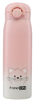 Freeon termo steklenička, 480 ml, muca pink (380692)