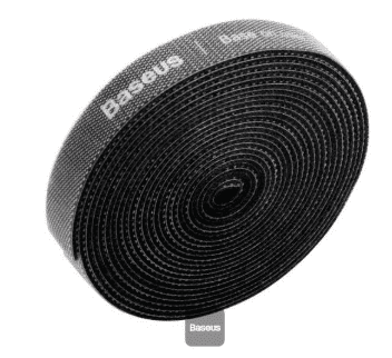 BASEUS Velcro Trak barvni krog, 3m, črn (ACMGT-F01)