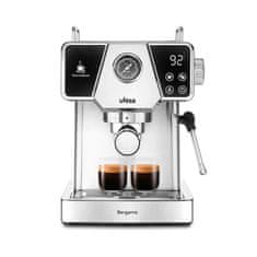 UFESA Bergamo espresso aparat za mleti kavni prah, 20 barov pritiska, z manometrom, Thermoblock ogrevanjem in penilcem mleka