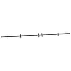 Vidaxl Komplet opreme za drsna vrata 427 cm jeklo črne barve