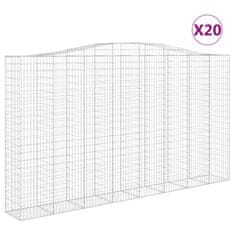 Vidaxl Obokane gabion košare 20 kosa 400x50x220/240cm pocinkano železo