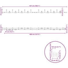 Vidaxl Komplet opreme za drsna vrata 427 cm jeklo črne barve
