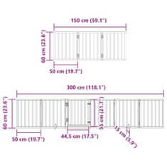 Vidaxl Ograda za pse z vrati zložljiva 12 panelov 600 cm topolovina