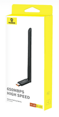 BASEUS FastJoy WiFi adapter, 650 Mb/s, zunanja antena, črn (B01317600111-02)