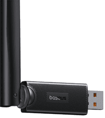 BASEUS FastJoy WiFi adapter, 650 Mb/s, zunanja antena, črn (B01317600111-02)