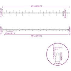 Vidaxl Komplet opreme za drsna vrata 427 cm jeklo črne barve