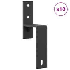 Vidaxl Komplet opreme za drsna vrata 427 cm jeklo črne barve