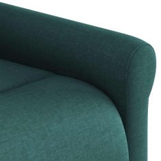 Vidaxl Električni naslanjač s funkcijo vstajanja temno zeleno blago