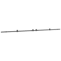 Vidaxl Komplet opreme za drsna vrata 427 cm jeklo črne barve