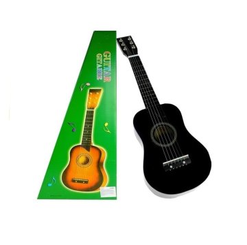 Lean-toys Klasična začetniška lesena kitara za otroke 60cm črna
