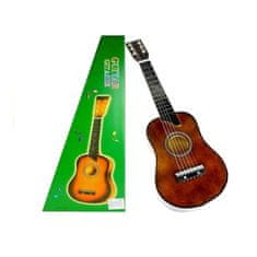 Lean-toys Klasična začetniška lesena kitara za otroke 60cm rjava