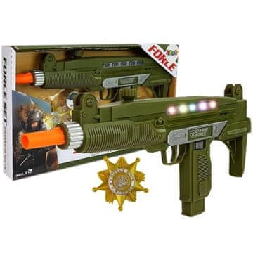 Lean-toys Vojaška puška 37 cm s svetlobni in zvočni efekti