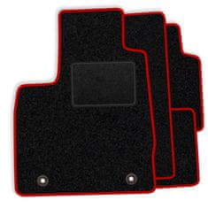 shumee Komplet velurnih preprog za Peugeot 607 1999-2010 - rdeča obroba