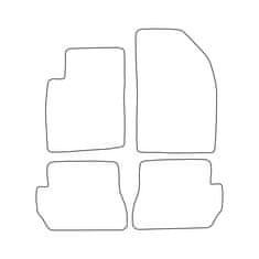 shumee Komplet velurnih preprog za Ford Fiesta V MK6 lift 2005-2008 - črna obroba
