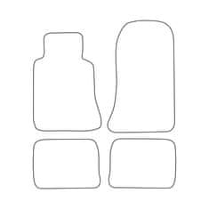 shumee Komplet velurnih predpražnikov za Mercedes E-razred W124 1985-1997 - modra obroba