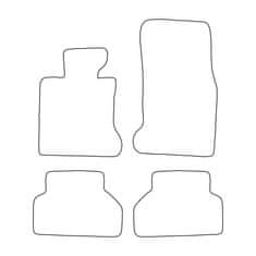 shumee Komplet velurnih predpražnikov za BMW serije 5 E60/E61 2003-2010 - rdeča obroba