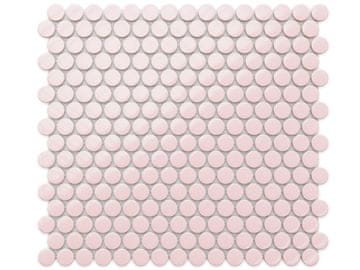 shumee KERAMIČNI MOZAIK PENNY DOTS ROSE PINK MATT mozaik 29,3 x 31,7 cm (0,09m2)