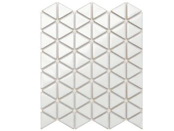 shumee KERAMIČNA MOZAIK TRIKOTNA ODEJA SOFT CREMA WHITE mozaik 26,3 x 30,3 cm (0,09m2)