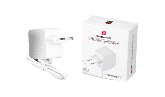 Raspberry Pi Raspberry Pi USB-C Napajalnik 27W, EU, Beli