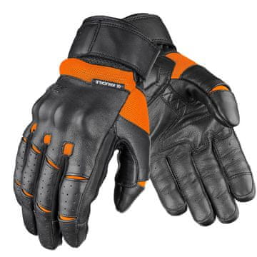 shumee MOTORISTIČNE ROKAVICE IZ WOLF USNJE TW60 GUSTO ORANŽNE 2XL