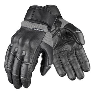 shumee MOTORISTIČNE ROKAVICE IZ WOLF USNJE TW60 GUSTO SIVE, M