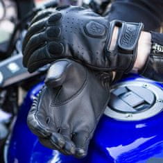 shumee WOLF LAHKE, MOČNE USNJENE MOTOCIKLERSKE ROKAVICE, ČRNE, S