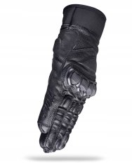 shumee WOLF KRATKE USNJENE MOTOCIKLERSKE ROKAVICE ČRNE S
