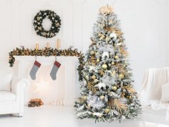 LAALU.cz Okrašeno umetno božično drevo z 203 okraski SAMETTE DELIGHT II 240 cm s stojalom in božičnimi okraski