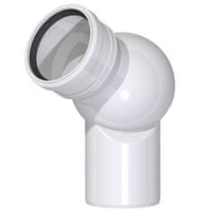 shumee Belo kanalizacijsko koleno 32 mm, krogla za nastavitev kota