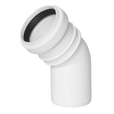 shumee Belo kanalizacijsko koleno 32 mm, kot 45 stopinj