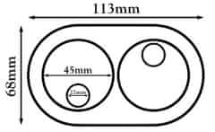Tycner Dvojna bela rozeta (plastični ovratnik za prekrivanje cevi radiatorja) 28 mm
