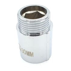 Invena Kromiran medeninasti podaljšek 3/4"" 30 mm