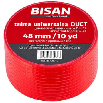 Rdeč izolacijski trak, širine 48 mm, dolžine 10 jardov