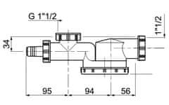 shumee Nizek sifon za enojno pomivalno korito ESCAPE 6/4"" x 40 mm dovod za pomivalni stroj