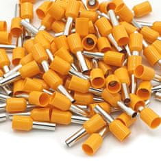 shumee 100 kosov 4 mm² izoliranih oranžnih enojnih kabelskih čevljev