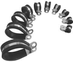 shumee 10 kosov x 10 mm gumirane kabelske P-sponke P-sponke za jeklene cevi