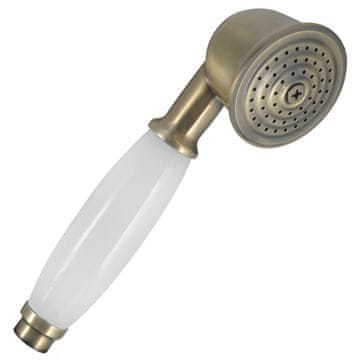 shumee Tuš glava, vintage stil, retro, barva starinske medenine