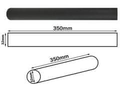 shumee Sifonska cev 32 mm črne barve, dolžina 350 mm