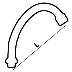 Tycner Izliv za 1/2" pipo tip F, dolžina 240 mm